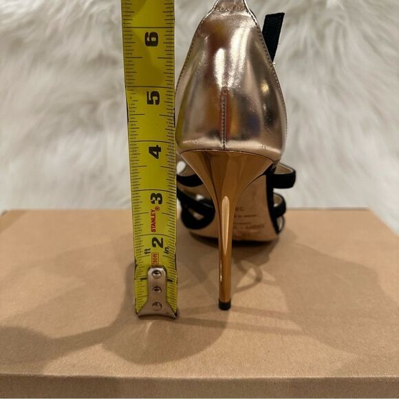 Jimmy Choo Tida Suede Cutout Sandals in Black Suede - Picture 14 of 15